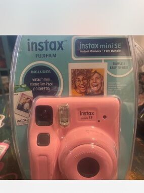 Instax mini SE Instant Camera in Pink and Black Accents Factory Sealed
